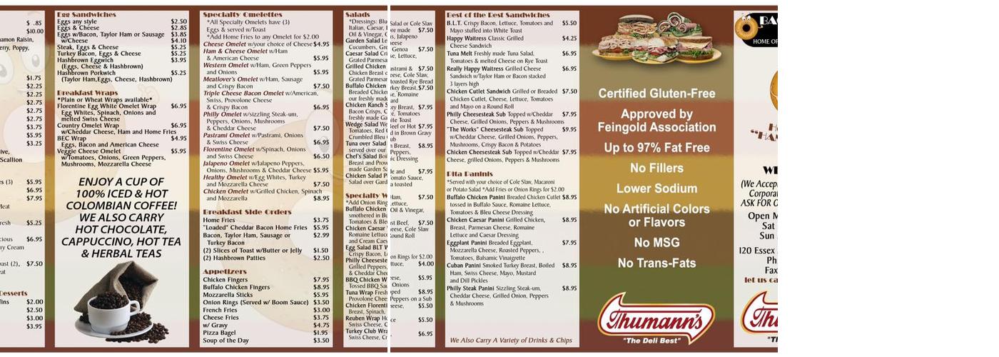 Bagelmania Menu