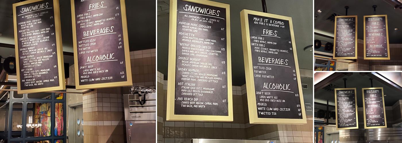 Lardo Menu