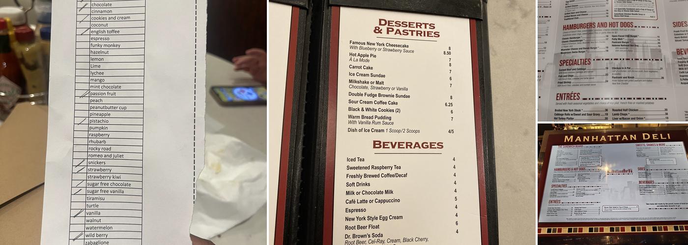 Manhattan Deli Menu