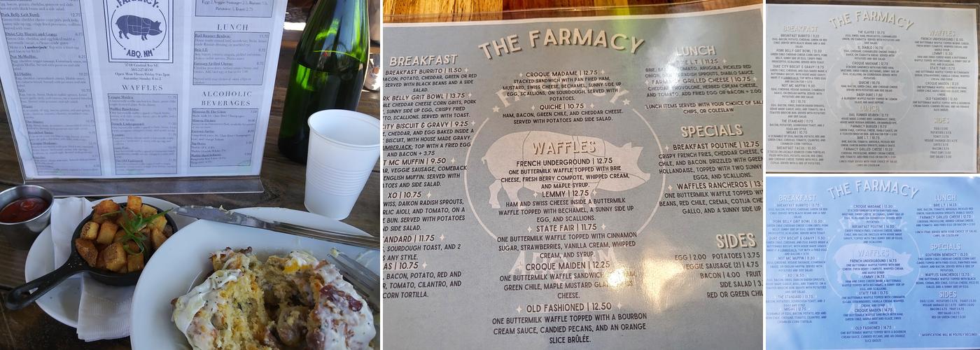 The Farmacy Menu
