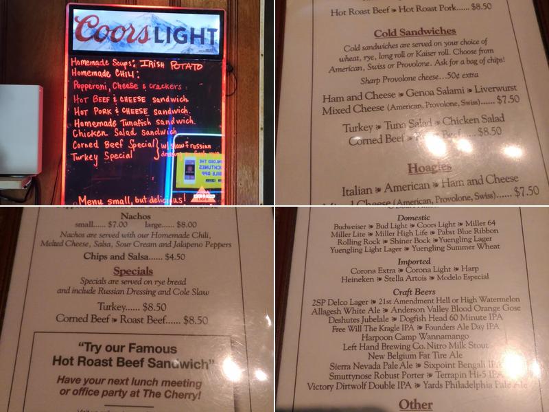 Cherry St. Tavern Menu