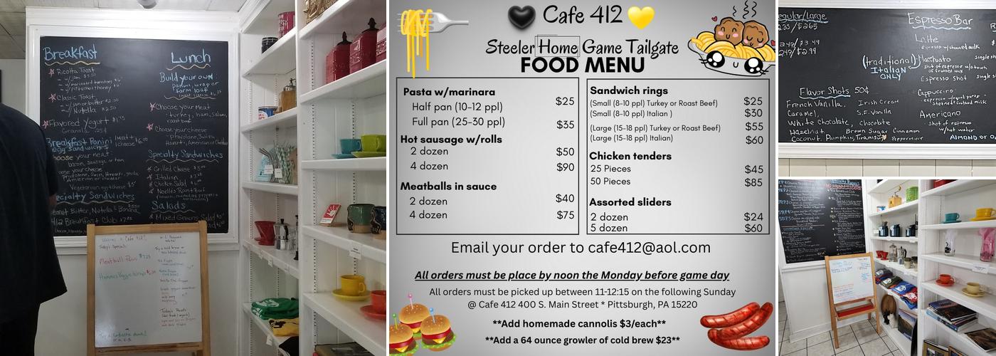 Café 412 Menu
