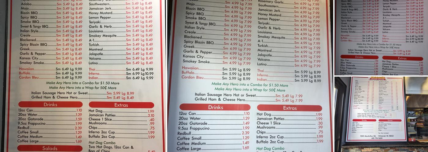 Rascals Menu