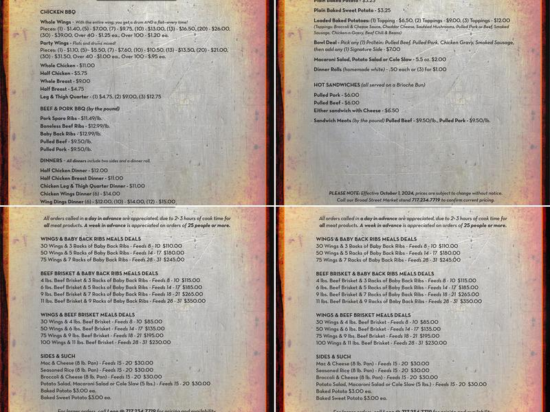 Two Brothers BBQ Menu