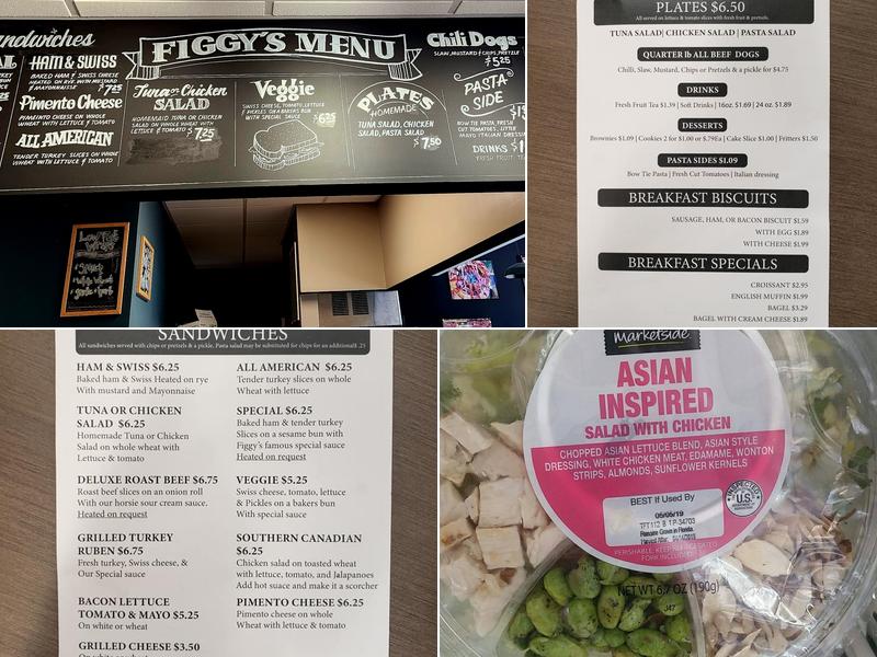 Figgy's Sandwich Shop Menu