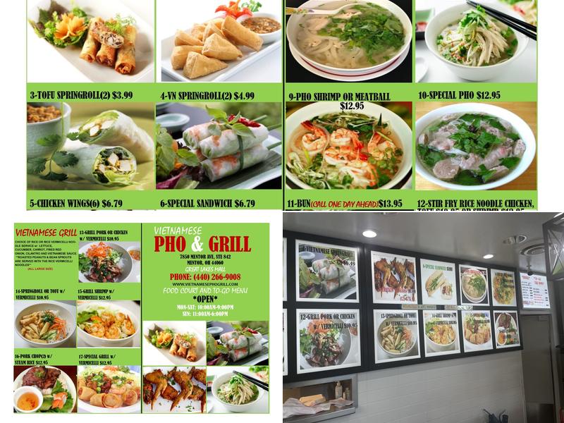 Vietnamese Pho & Grill Menu