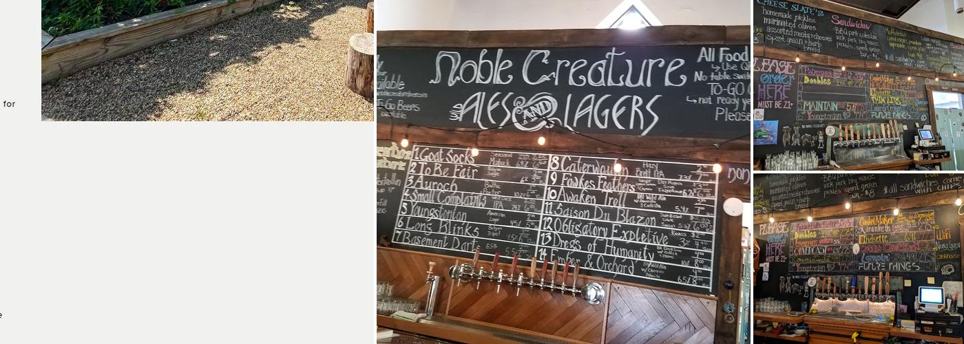 Noble Creature Wild Ales & Lagers Menu