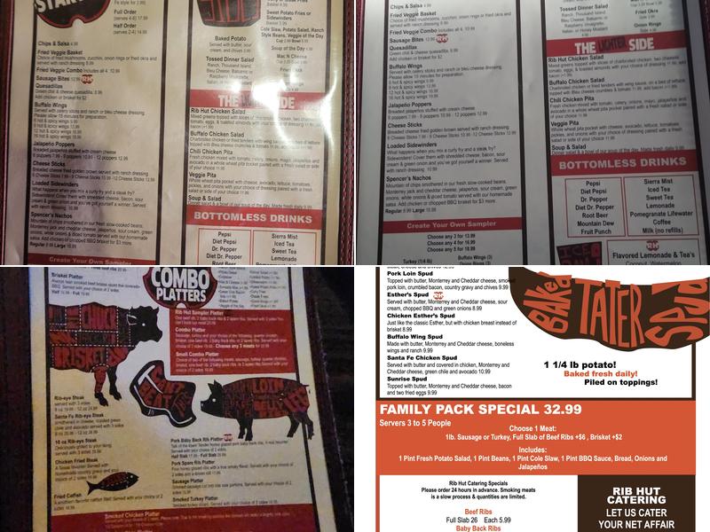 Rib Hut Menu