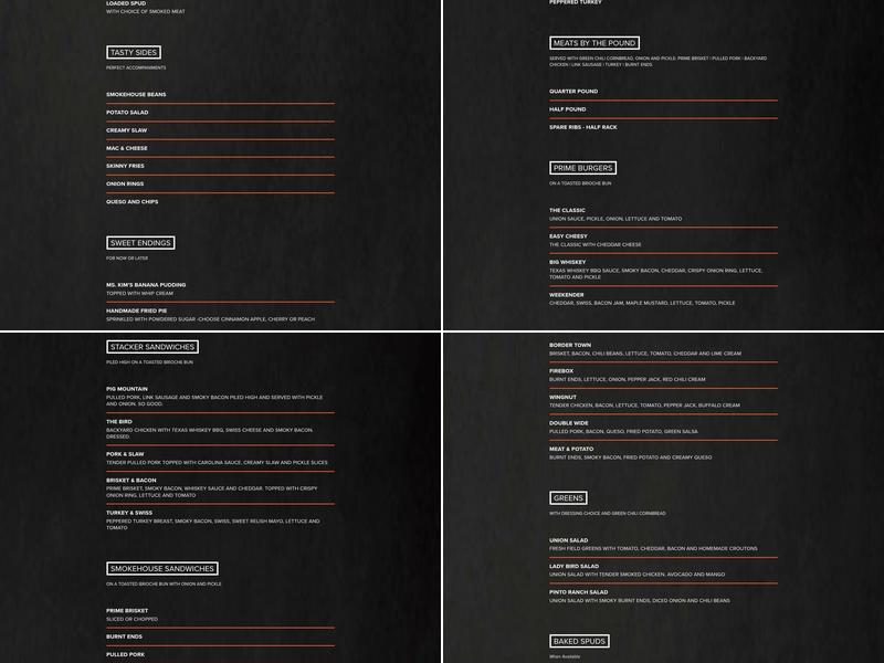 Good Union Urban BBQ Menu