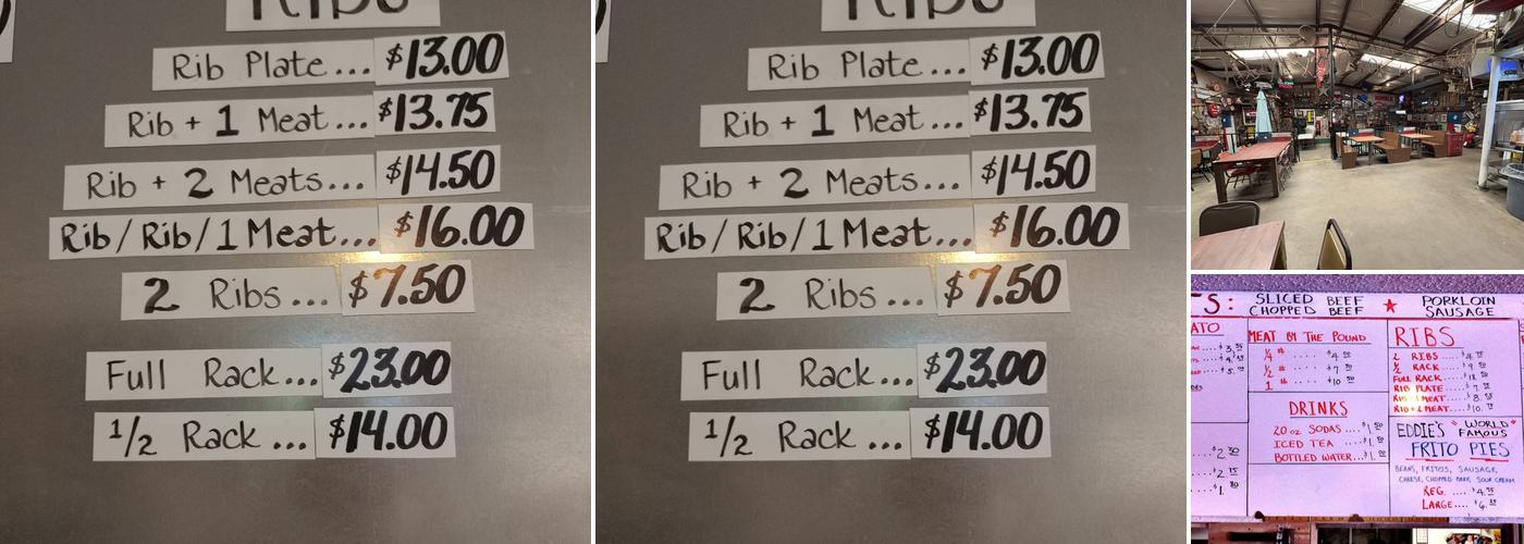 Eddie's Barbeque Menu