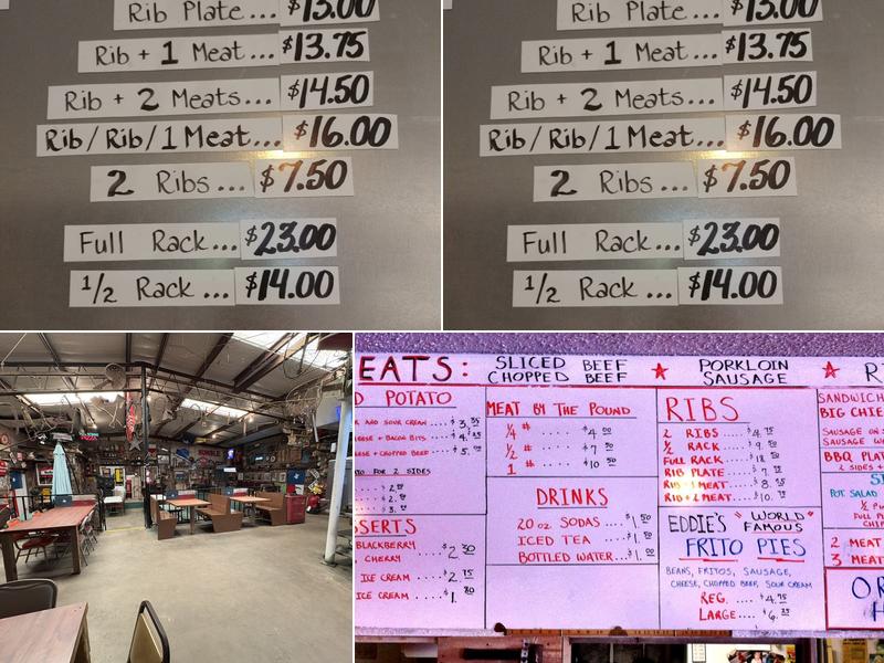 Eddie's Barbeque Menu