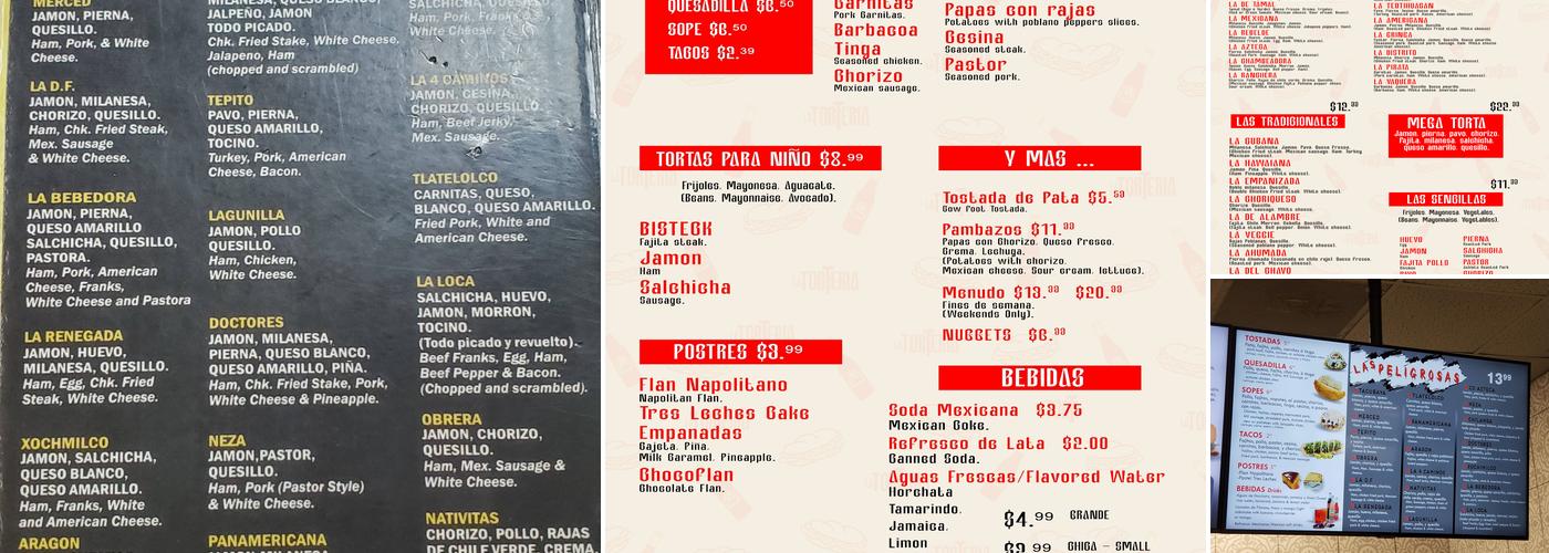 La Hechizera Menu