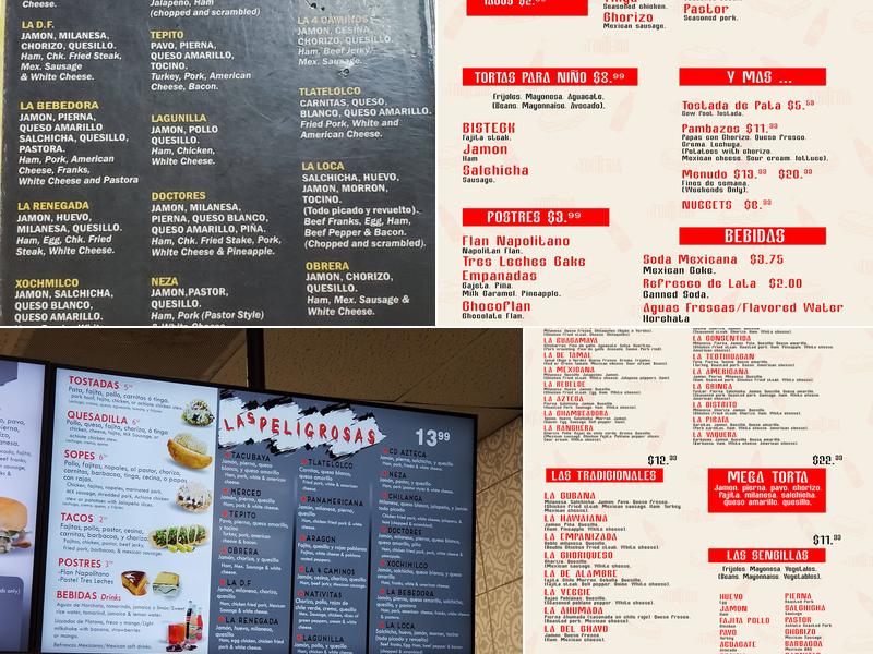 La Hechizera Menu