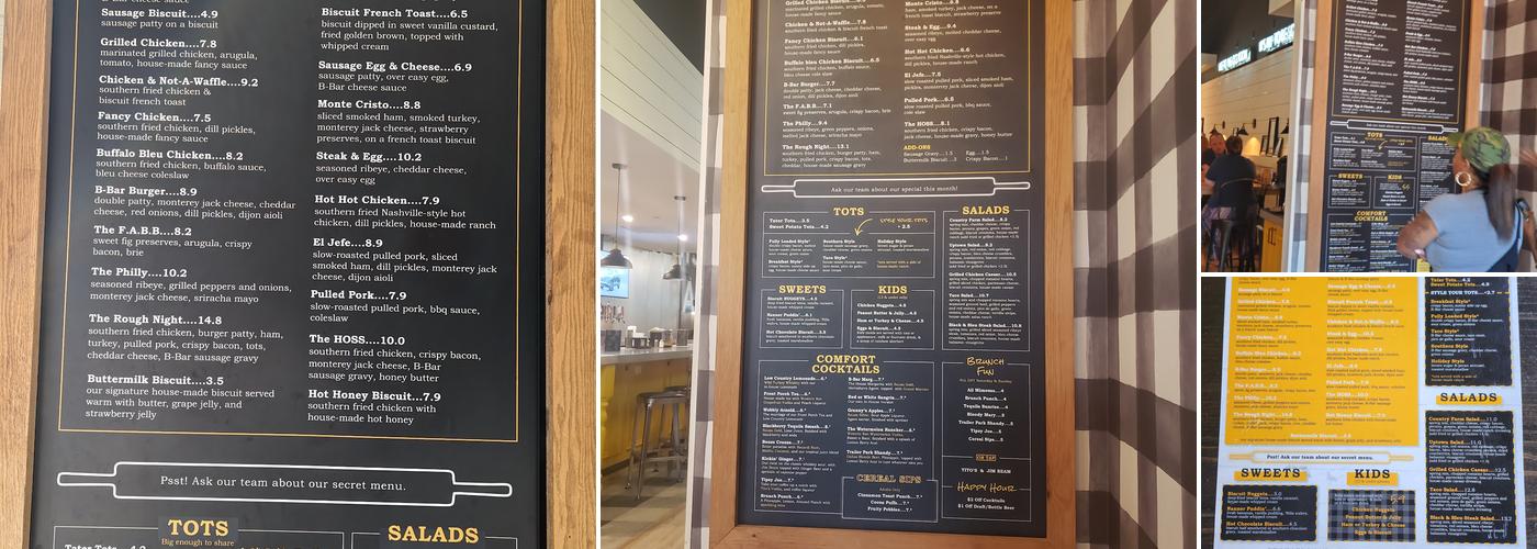 The Biscuit Bar Menu