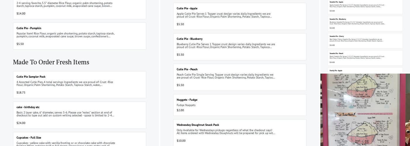 Pie Jacked Menu