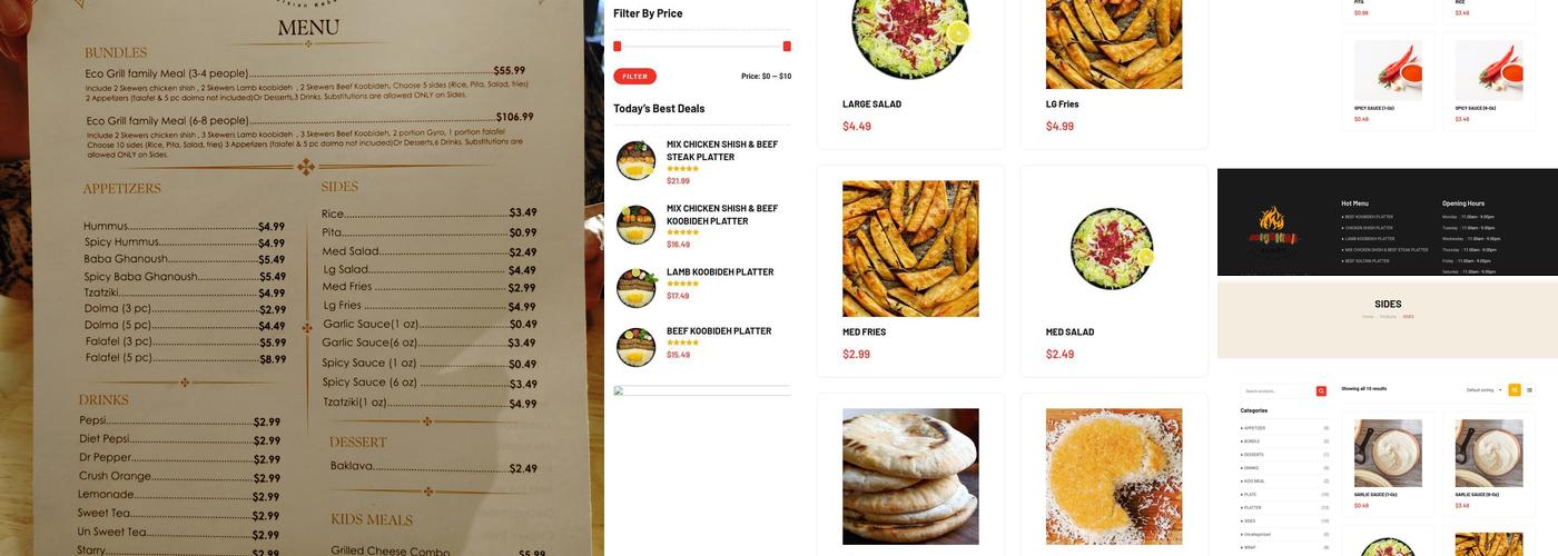 Zand's Persian Kebabs Menu