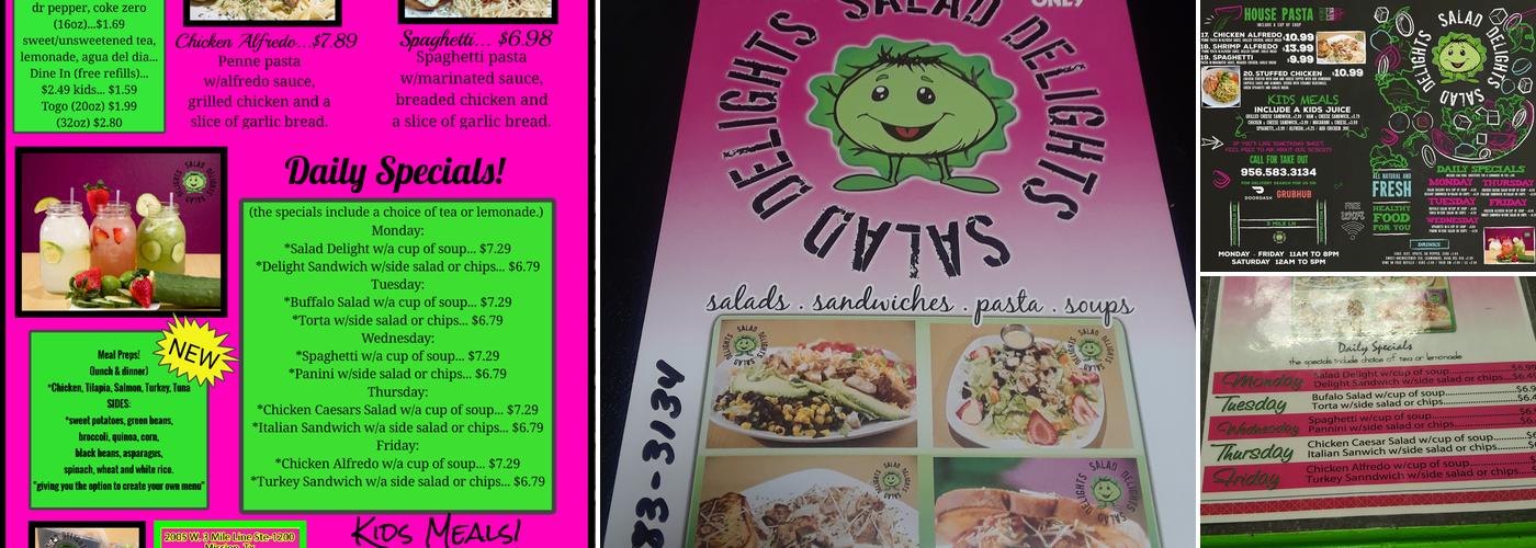 Salad Delights and more Menu