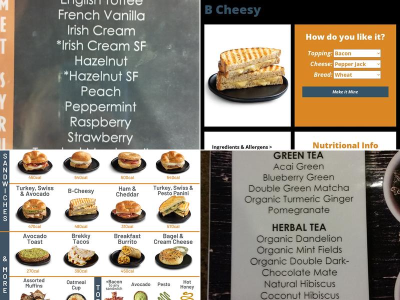 Beans & Brews Coffeehouse Menu