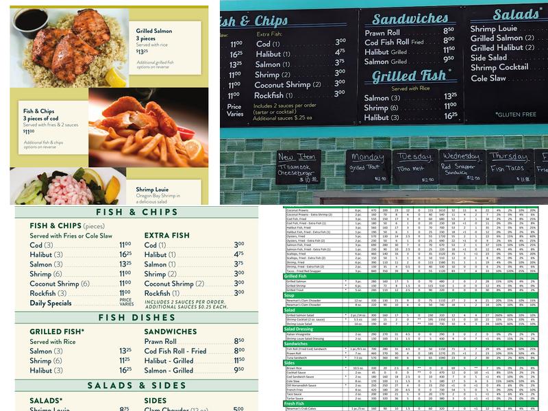 Newman's Grotto Menu