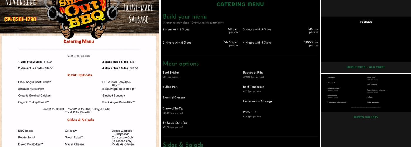 All Smoked Out BBQ Menu