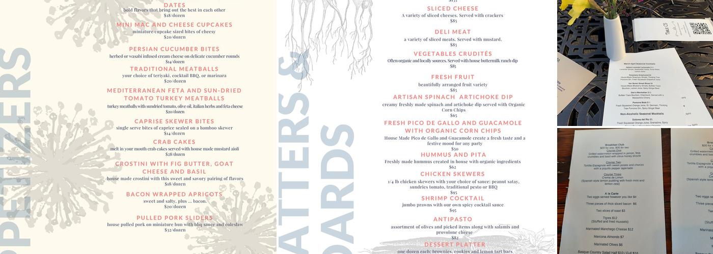 Sheild Catering Menu