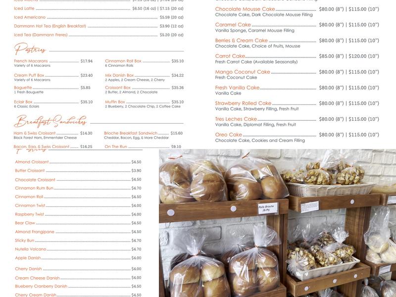 Dolce & Ciabatta Bakery Menu