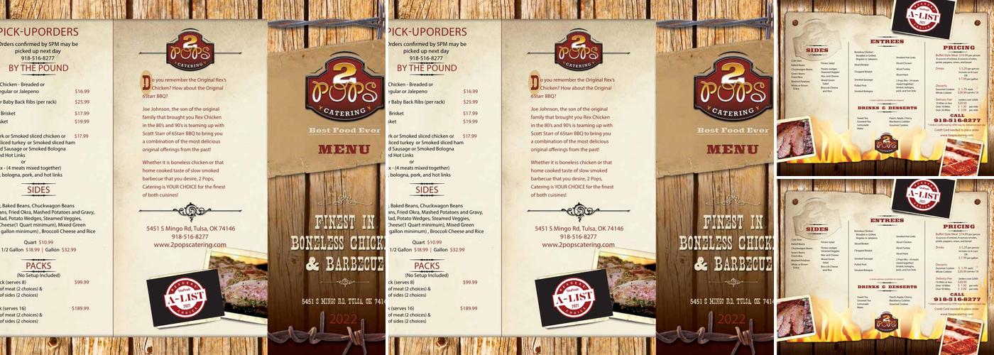 2 POPS CATERING Menu