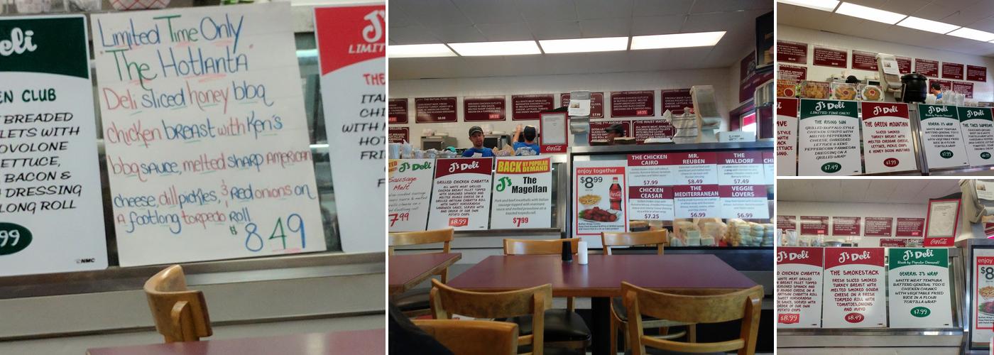 J's Deli Menu