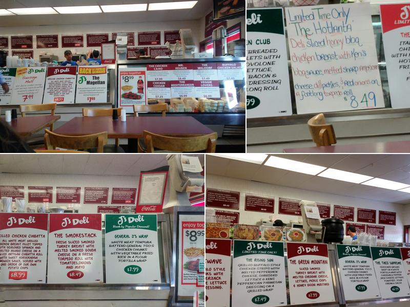 J's Deli Menu