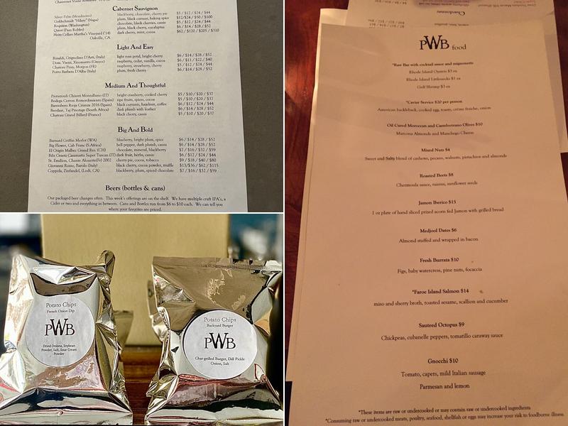 Providence Wine BAR Menu