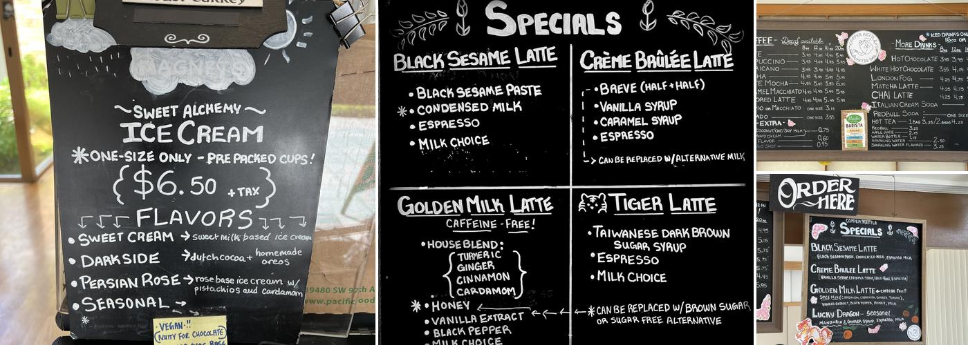 Copper Kettle Coffee Bar Menu