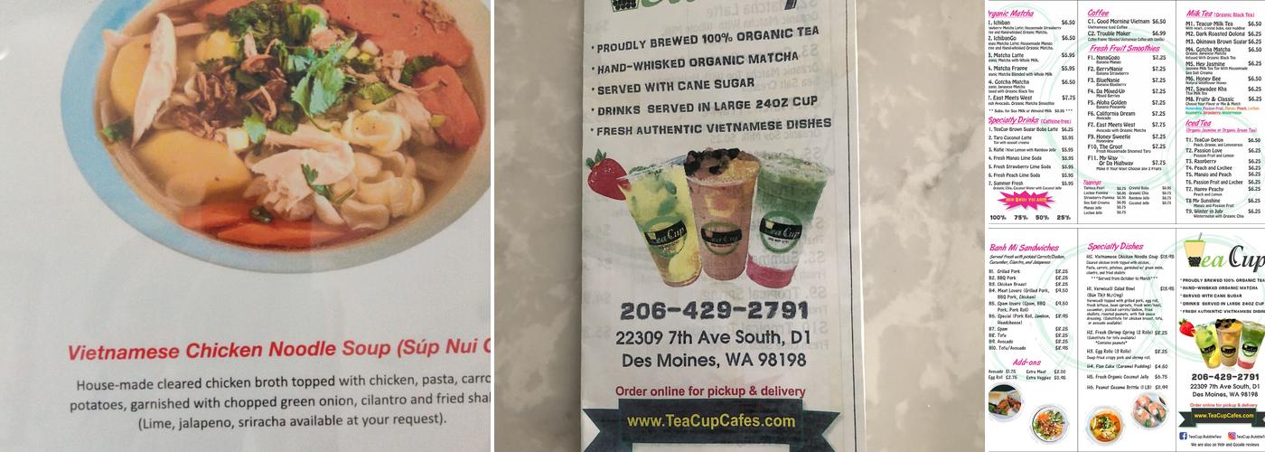 TeaCup Menu