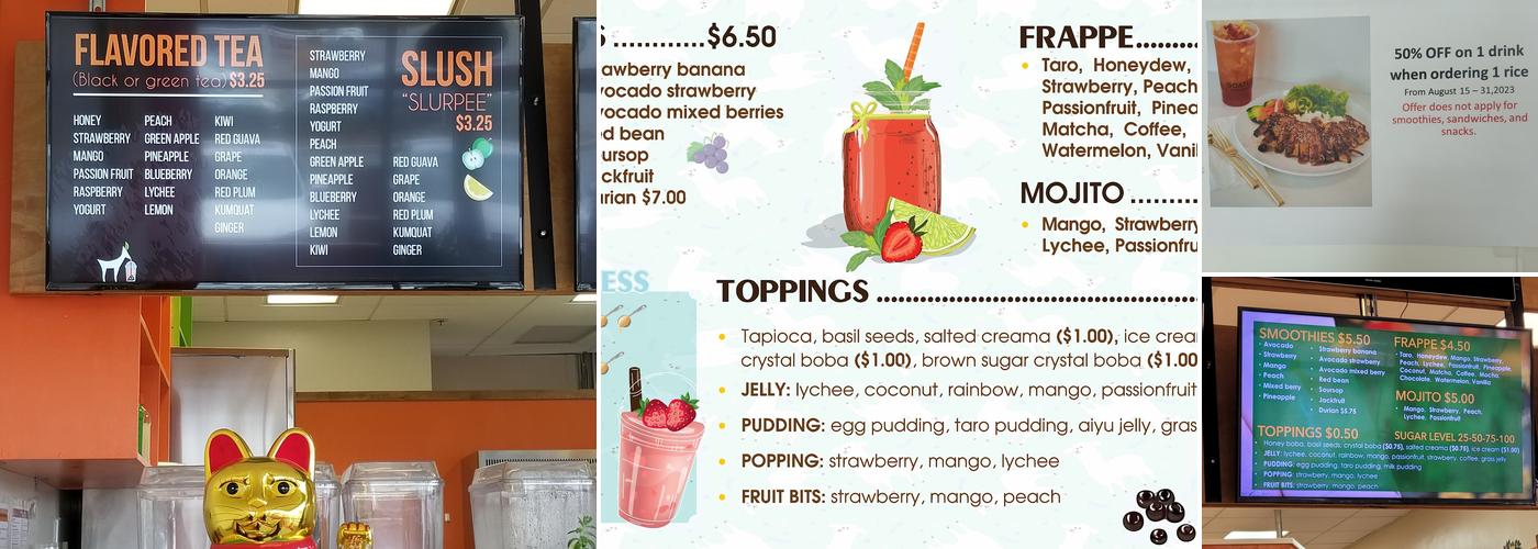Goatea Menu