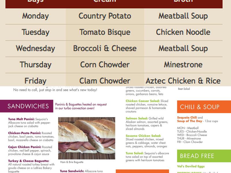Sequoia On The Go Menu
