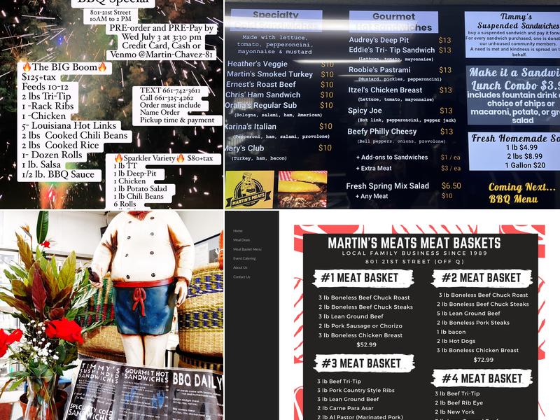 Martin's Meats & Catering Menu