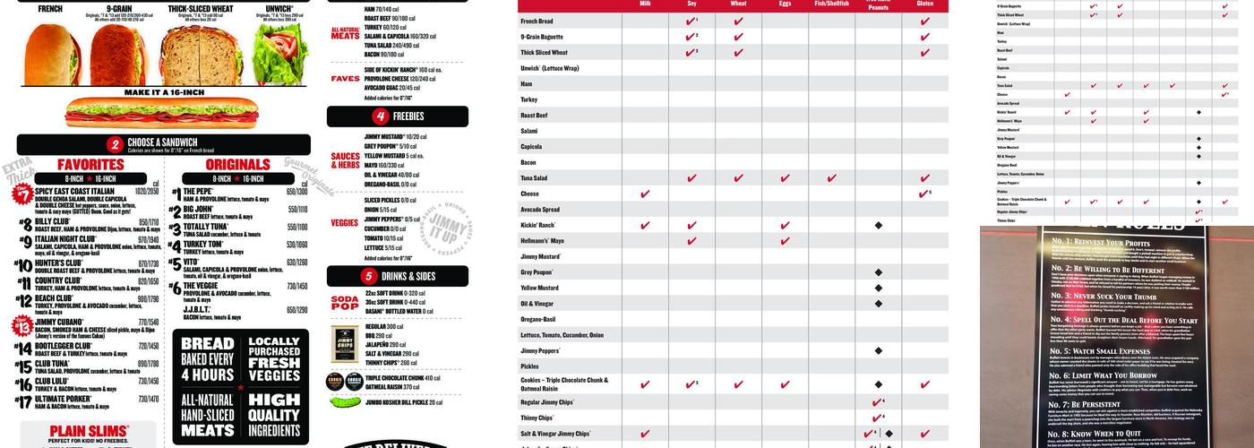 Jimmy John's Menu