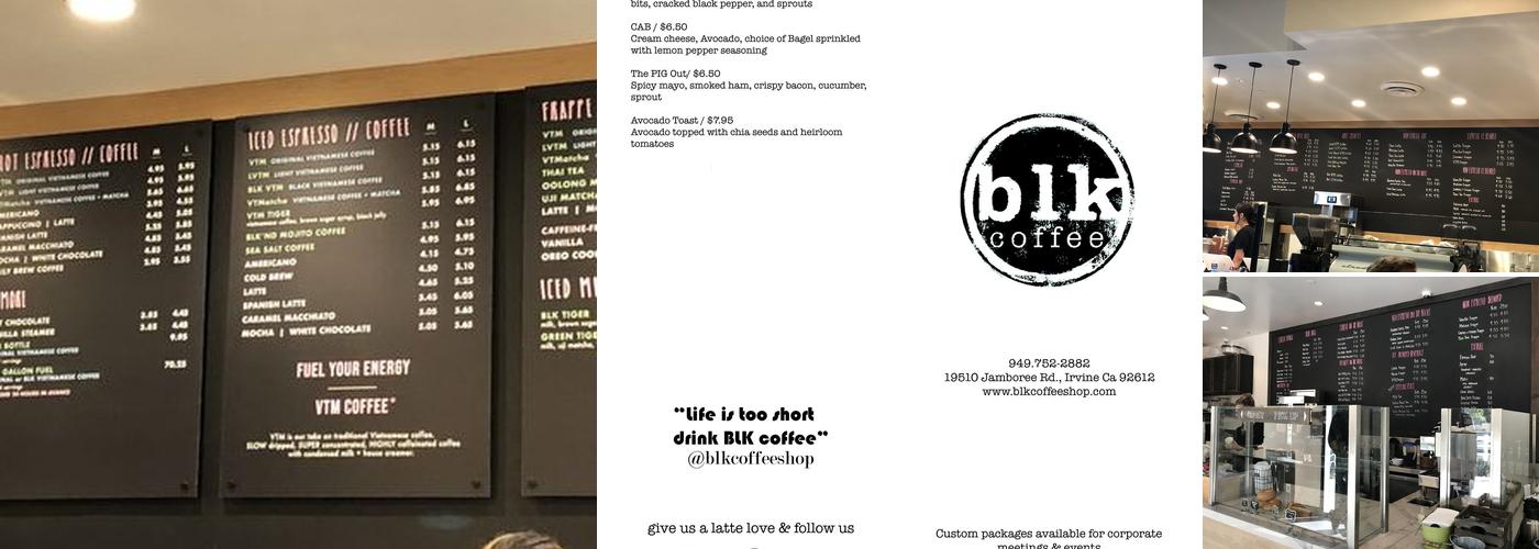 Blk Dot Coffee Menu