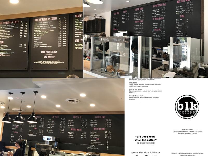 Blk Dot Coffee Menu