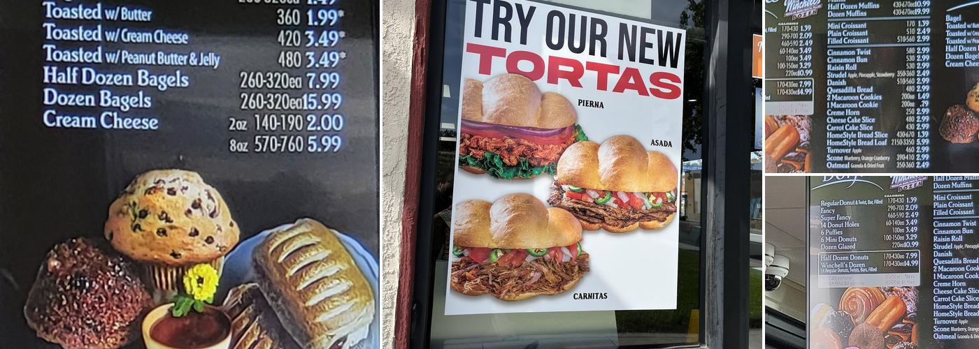 Winchell's Donut House Menu