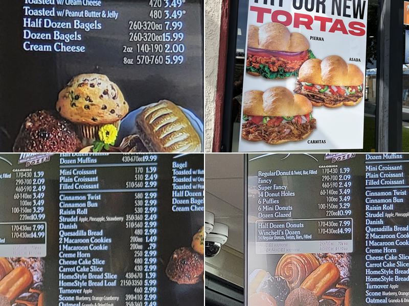 Winchell's Donut House Menu