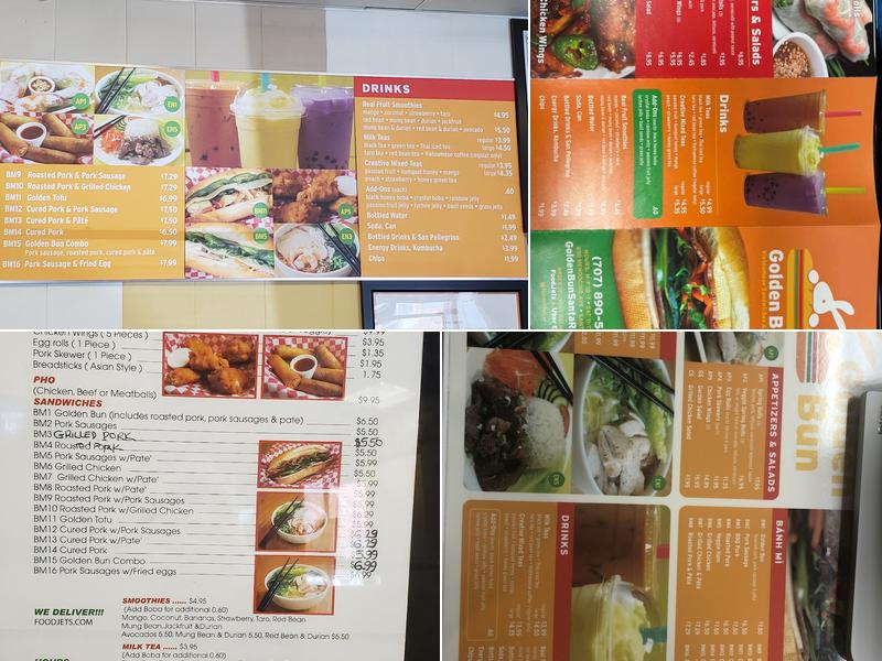 Golden Bun Menu