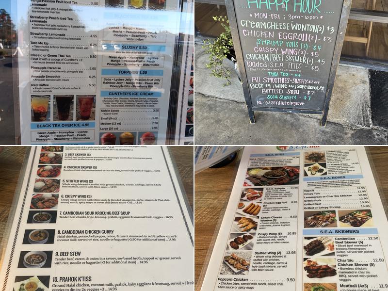 S.E.A. Hut Menu