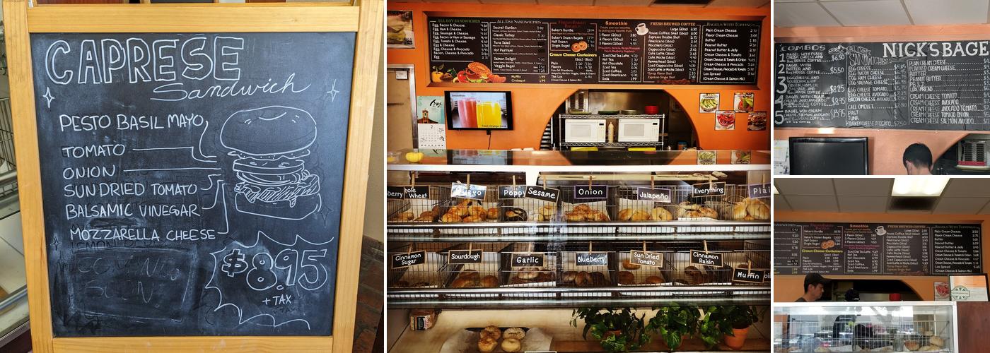 Nick's Bagels and Espresso Menu
