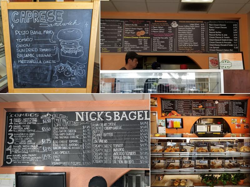 Nick's Bagels and Espresso Menu