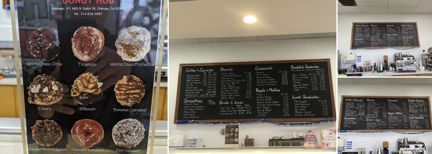 Donut Hub Menu