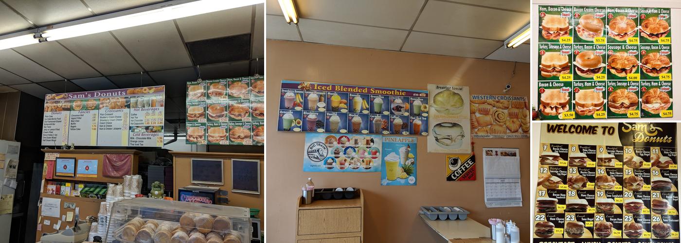 Sam's Donuts Menu