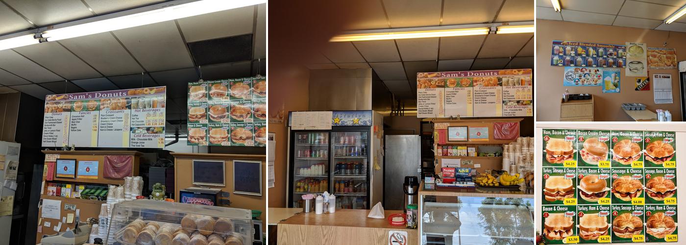 Sam's Donuts Menu