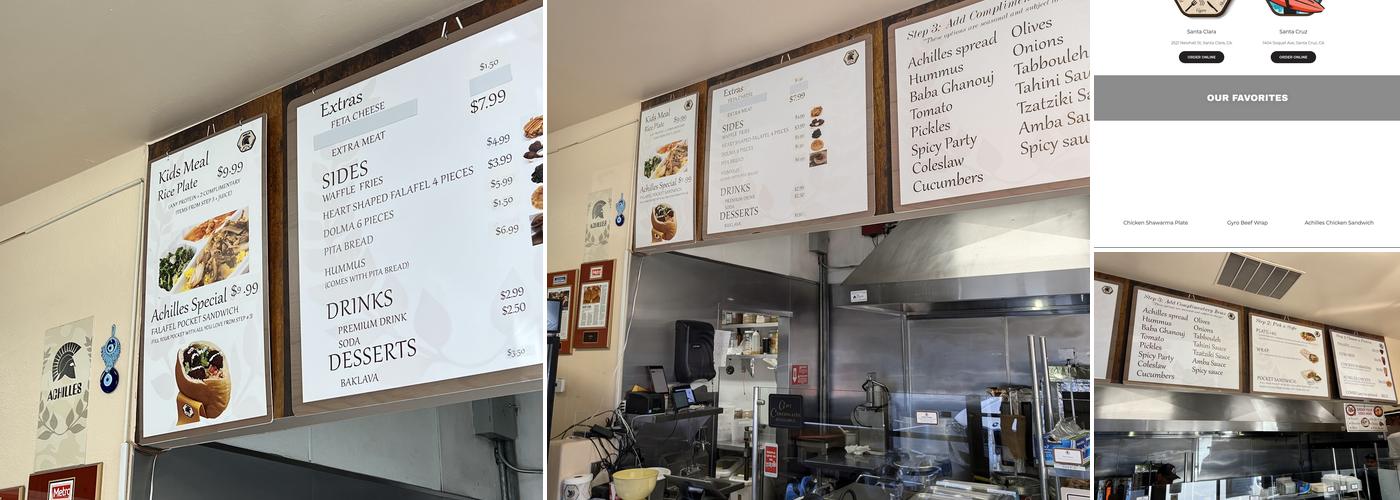 Achilles Menu