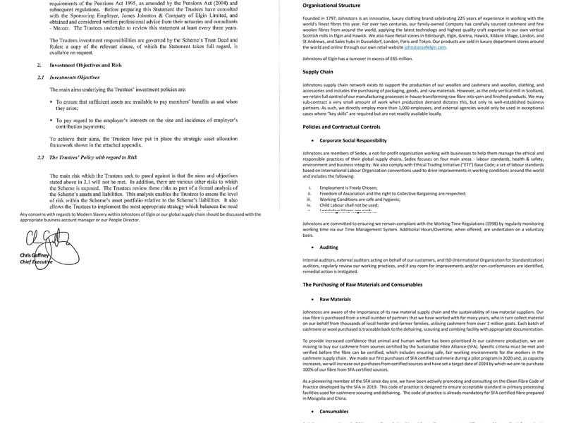 Johnstons of Elgin Menu