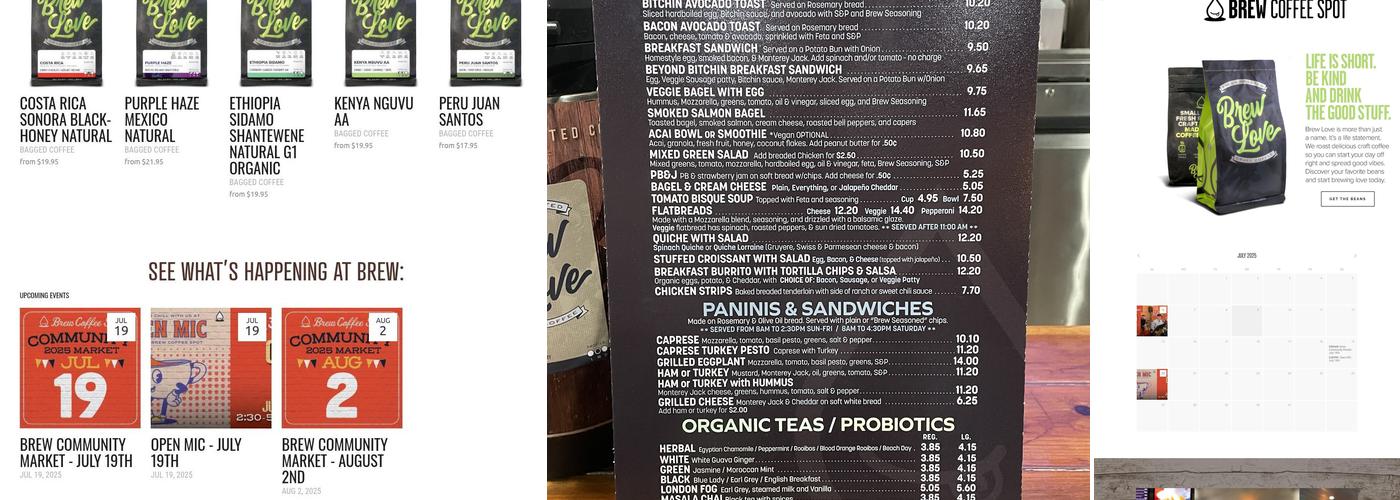 Brew Coffee Spot Menu